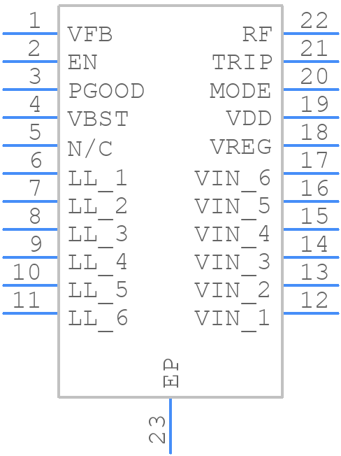 TPS53355DQPT - Texas Instruments - PCB symbol
