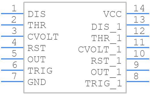 LM556CM/NOPB - Texas Instruments - PCB symbol