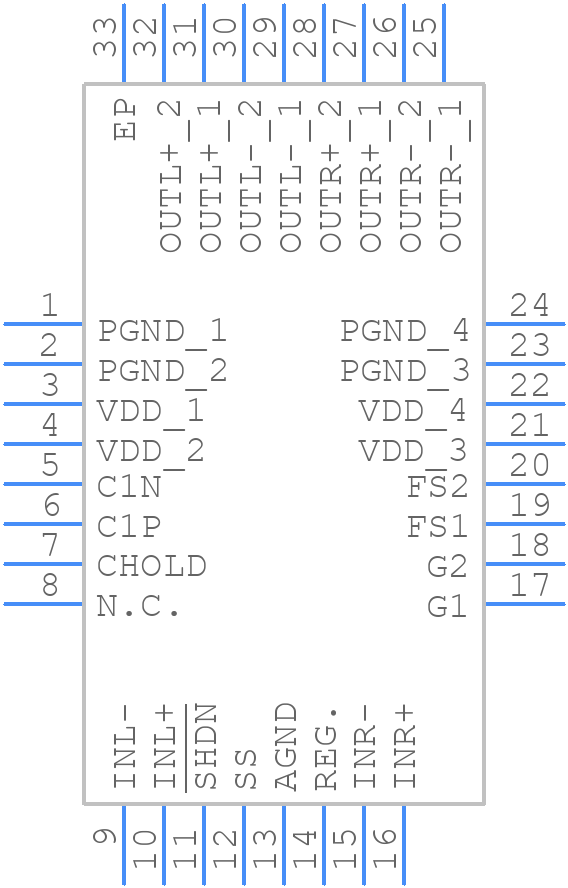 MAX9704ETJ+T - Analog Devices - PCB symbol