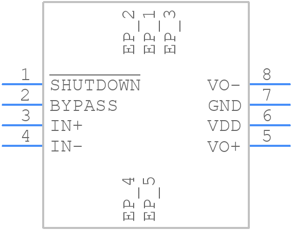 TPA6211A1DRB - Texas Instruments - PCB symbol