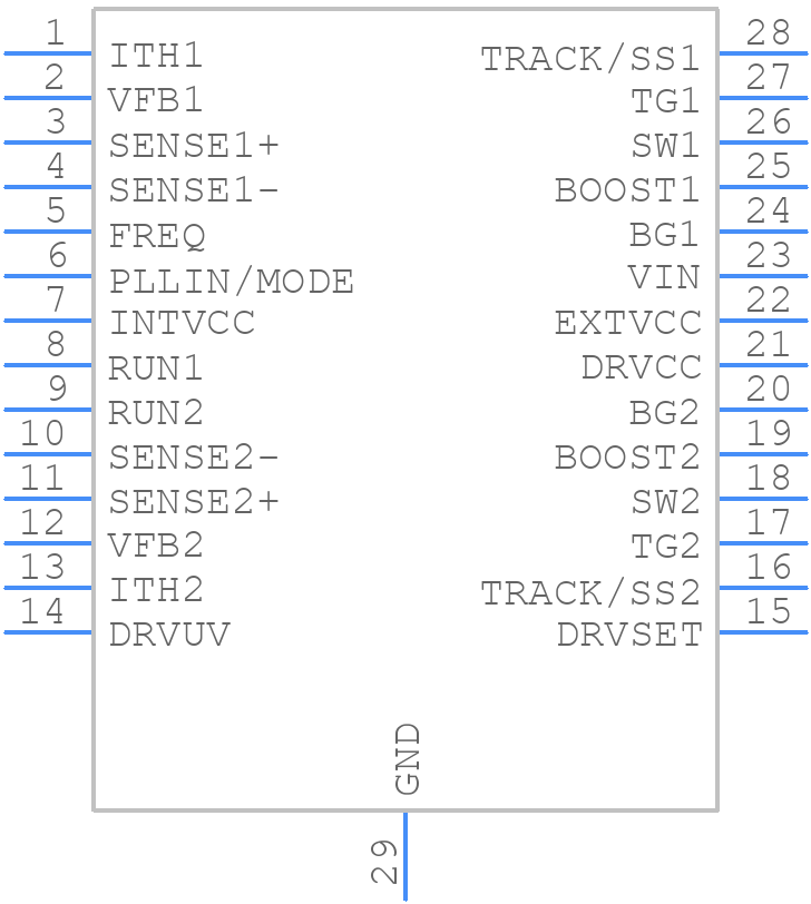 LTC3892MPFE-1#TRPBF - Analog Devices - PCB symbol