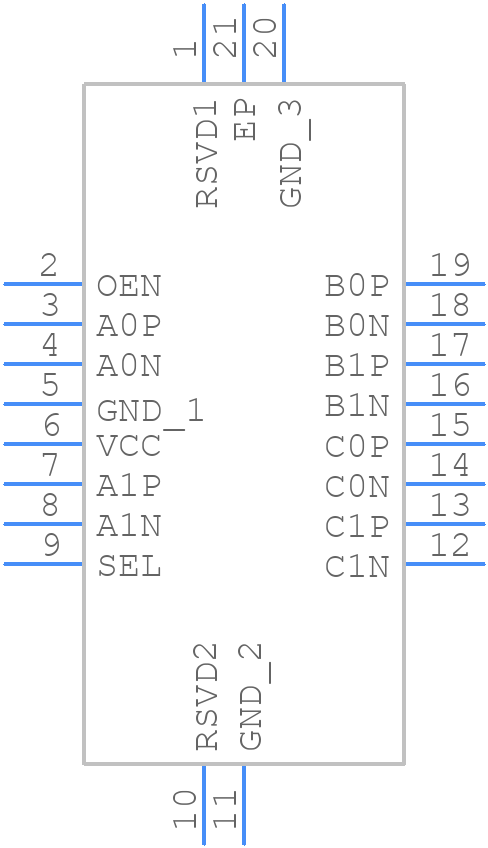 TMUXHS4212IRKSR - Texas Instruments - PCB symbol