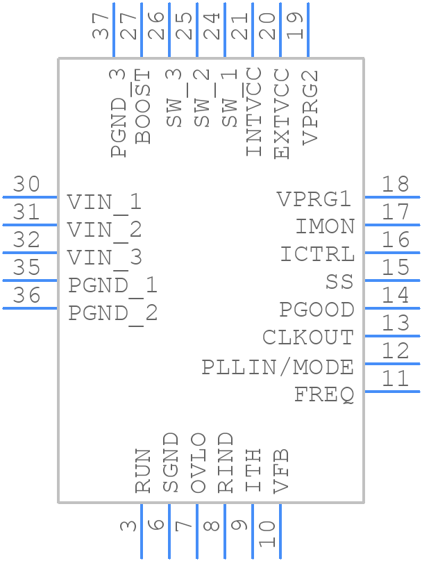 LTC7103MPUHE#PBF - Analog Devices - PCB symbol