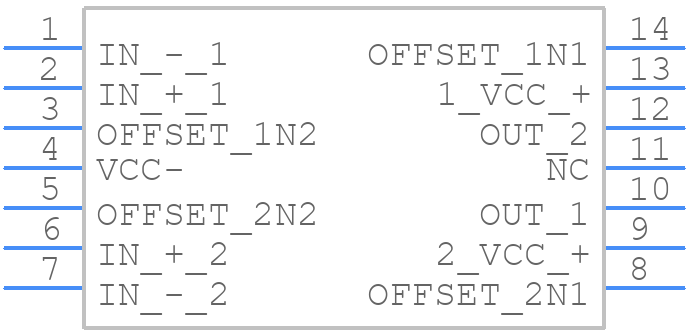 UA747CD - Texas Instruments - PCB symbol
