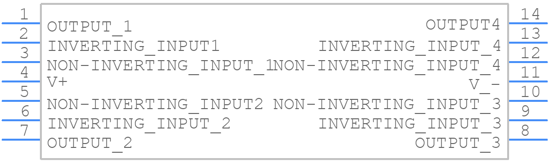 LMC6034IM/NOPB - Texas Instruments - PCB symbol