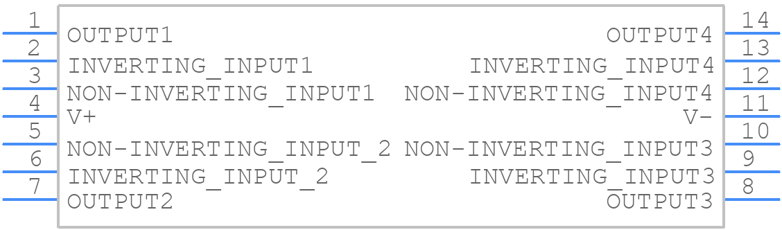 LMC6064IM - Texas Instruments - PCB symbol