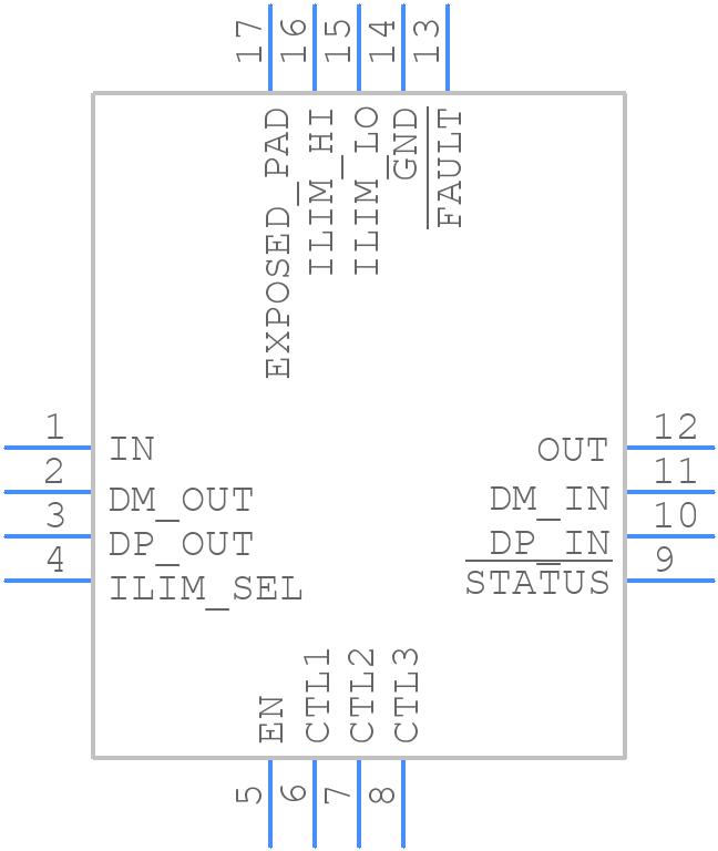 PI5USB2546QZHEX - Diodes Incorporated - PCB symbol