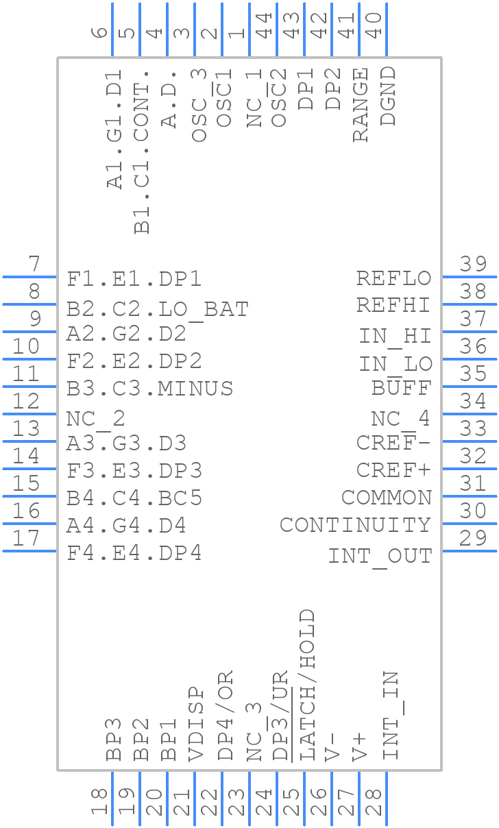 ICL7129ACQH-D - Analog Devices - PCB symbol
