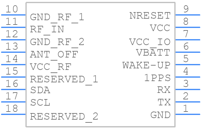 TESEO-LIV3FL - STMicroelectronics - PCB symbol