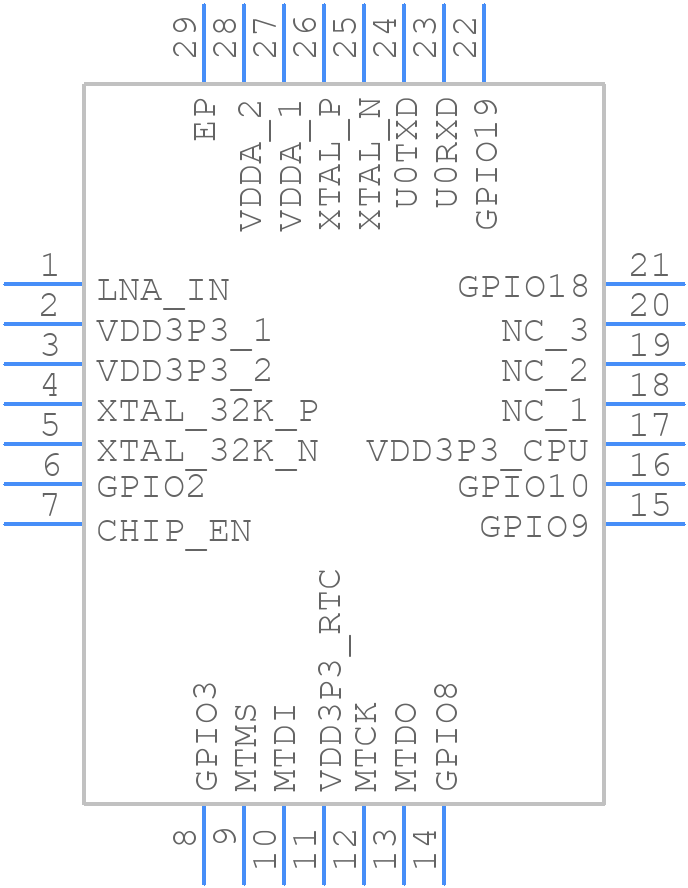 ESP8685H2 - Espressif Systems - PCB symbol