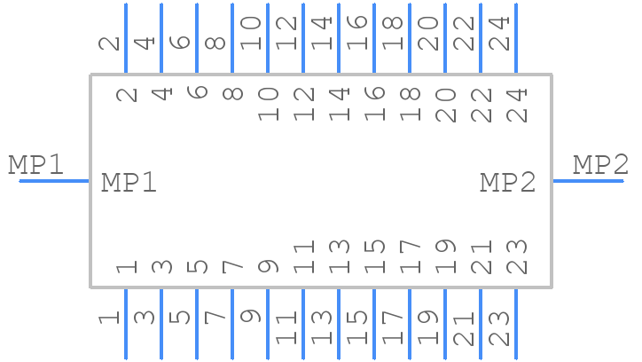 DF11Z-24DS-2V(22) - Hirose - PCB symbol