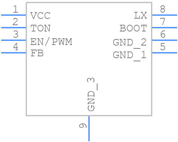 IS32LT3952-GRLA3-TR - Lumissil Microsystems - PCB symbol
