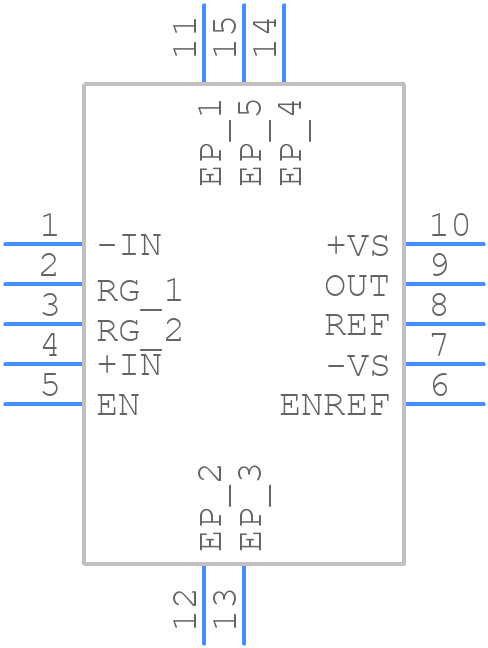 INA826SIDRCT - Texas Instruments - PCB symbol