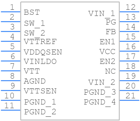 NB675GL-P - Monolithic Power Systems (MPS) - PCB symbol