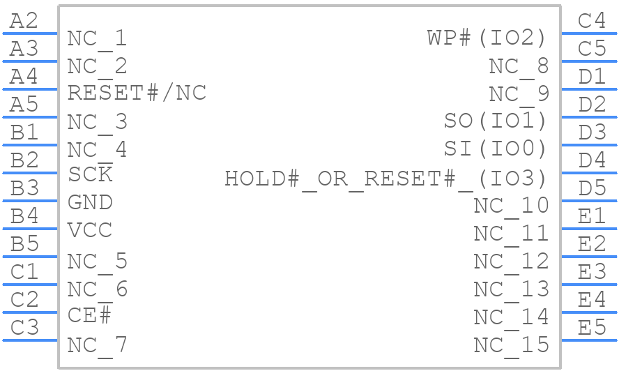 IS25LP128F-RHLE - Integrated Silicon Solution Inc. - PCB symbol