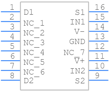 DG401BDY-T1-E3 - Vishay - PCB symbol