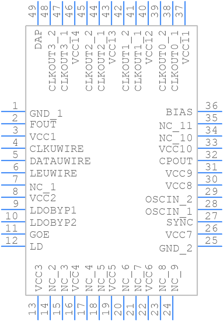 LMK03002CISQ - Texas Instruments - PCB symbol