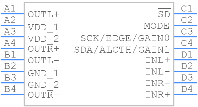 SSM2380CBZ-REEL7 - Analog Devices - PCB symbol