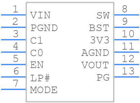 NB681GD-Z - Monolithic Power Systems (MPS) - PCB symbol