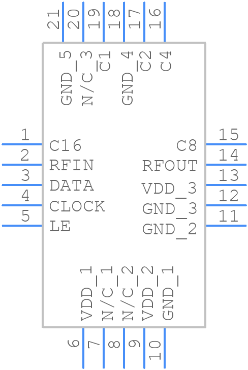 DAT-31A-SP+ - Mini-Circuits - PCB symbol