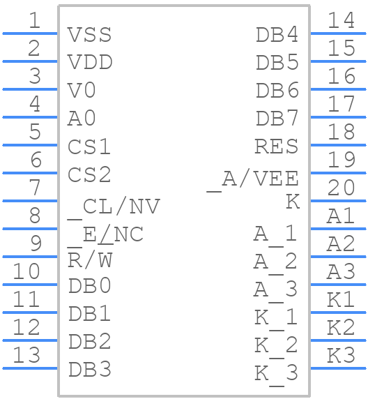 LCD-122H032J-ATB - Vishay - PCB symbol