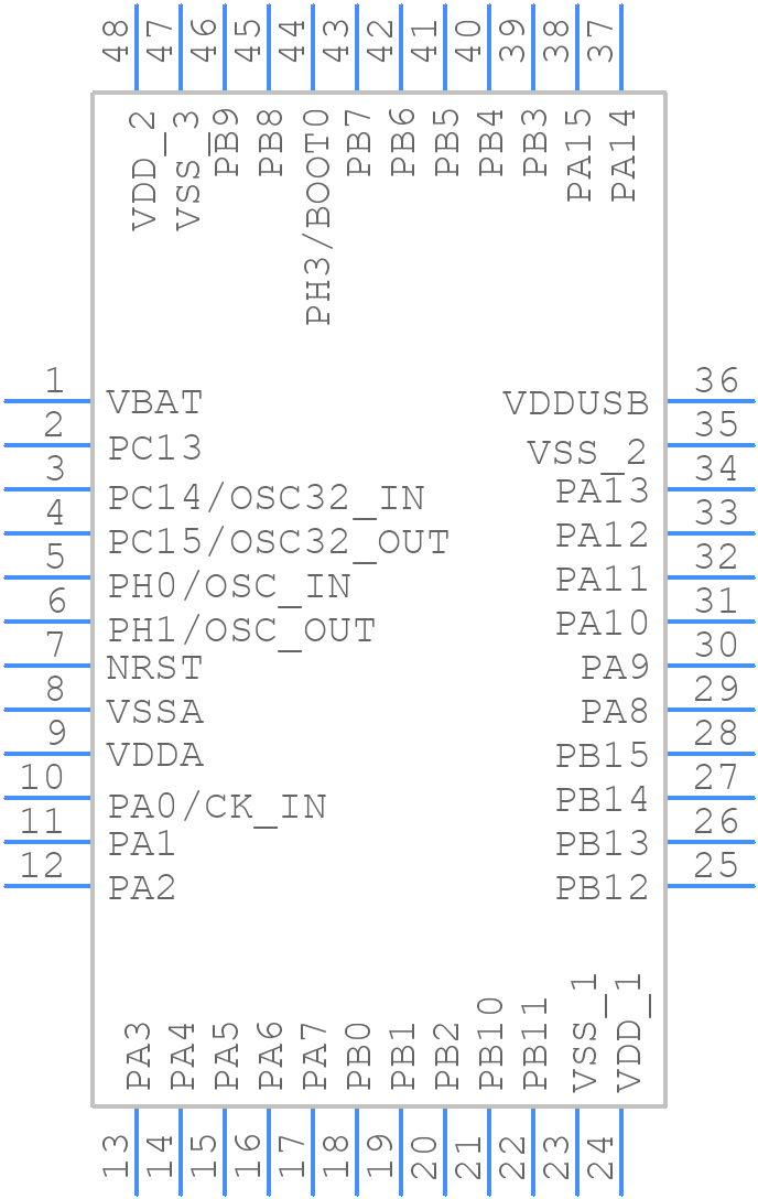 STM32L412CBT6 - STMicroelectronics - PCB symbol