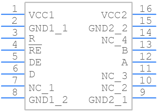 ISO1410BDWR - Texas Instruments - PCB symbol