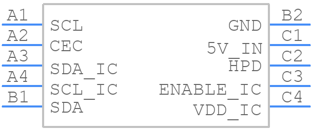 HDMI2C2-5F2 - STMicroelectronics - PCB symbol