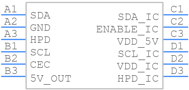 HDMI2C4-5F2 - STMicroelectronics - PCB symbol