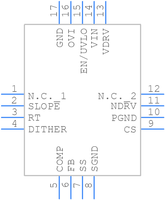 MAX17597ATE+T - Analog Devices - PCB symbol