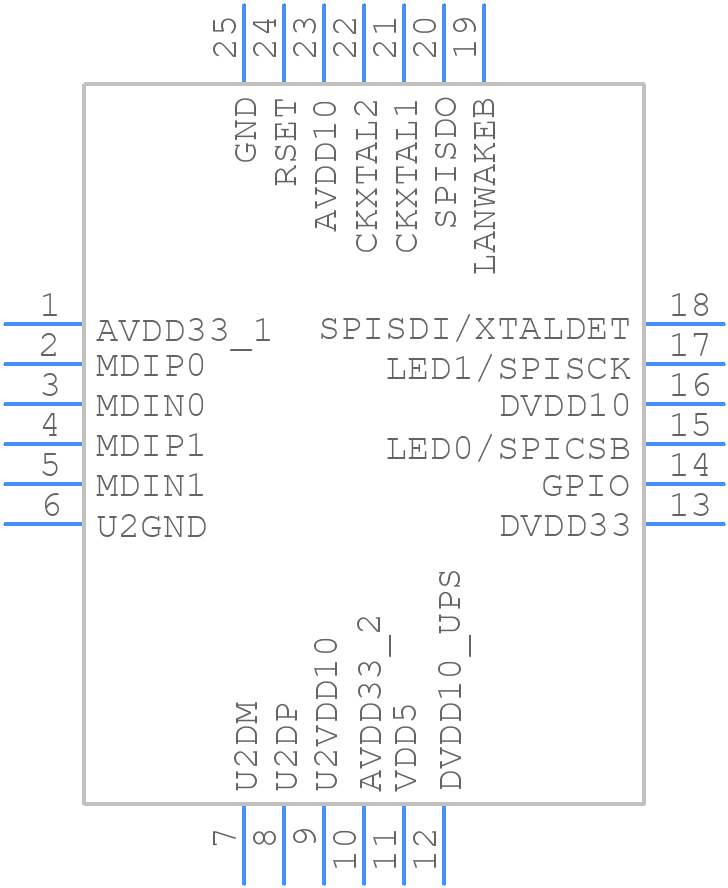 RTL8152BN - Realtek - PCB symbol
