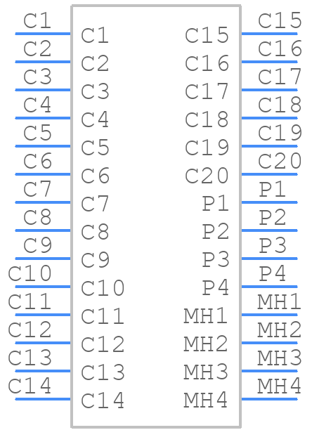 FX23-20P-0.5SV20 - Hirose - PCB symbol