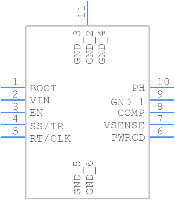 TPS54140ADRCT - Texas Instruments - PCB symbol