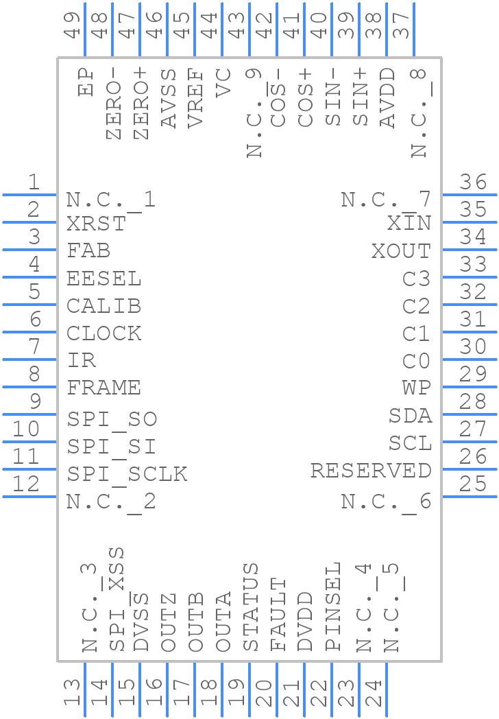IC-TW8QFN48 - ic-haus - PCB symbol