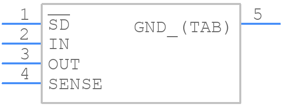 LP3855EMP-5.0/NOPB - Texas Instruments - PCB symbol