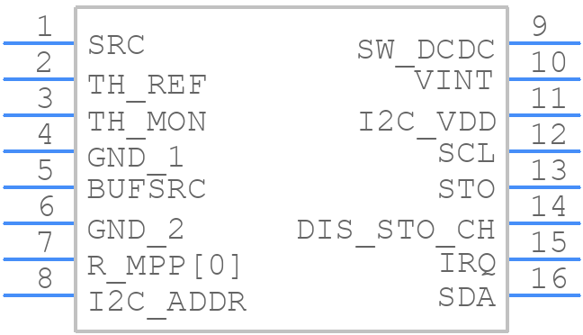 aem10900-WLCSP16 - E-PEAS - PCB symbol