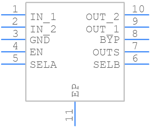 MAX38903AATB+ - Analog Devices - PCB symbol