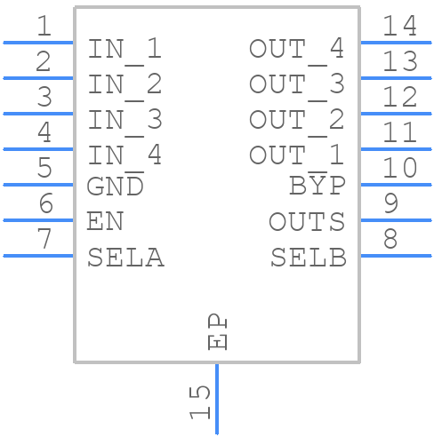 MAX38904AATD+ - Analog Devices - PCB symbol