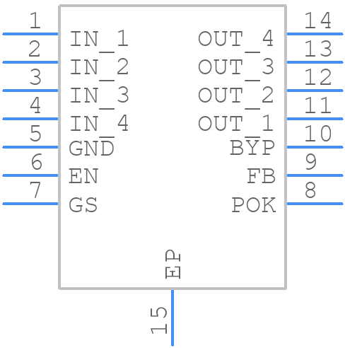 MAX38904BATD+T - Analog Devices - PCB symbol