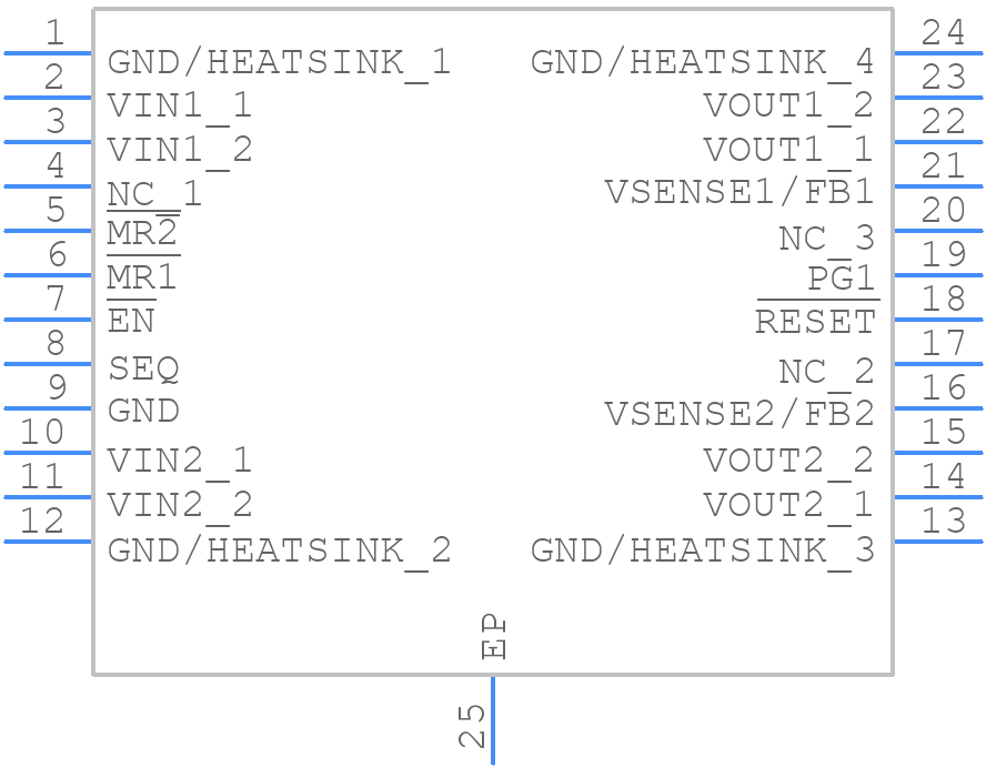 TPS70345PWPG4 - Texas Instruments - PCB symbol