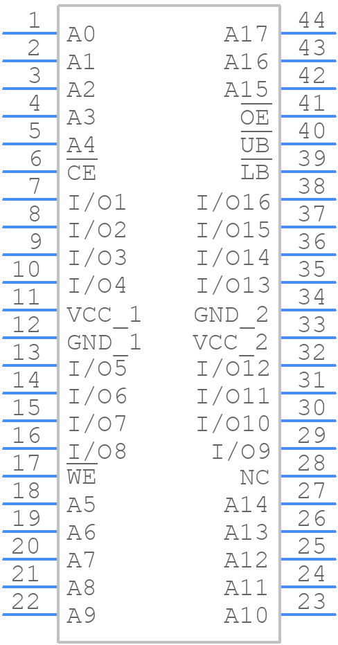 AS7C34098A-20TINTR - Alliance Memory - PCB symbol
