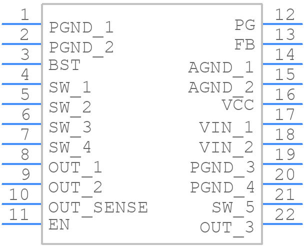MPM3632CGQV-Z - Monolithic Power Systems (MPS) - PCB symbol
