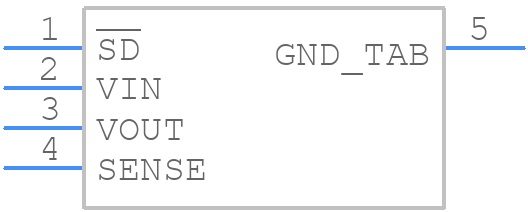 LP3874EMP-2.5/NOPB - Texas Instruments - PCB symbol