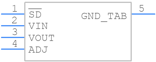 LP3874EMP-ADJ/NOPB - Texas Instruments - PCB symbol