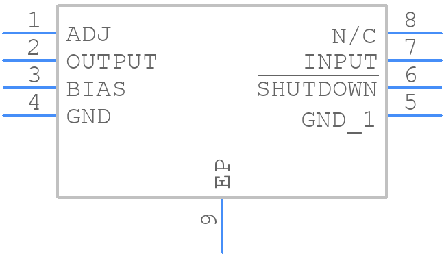 LP38842MR-ADJ/NOPB - Texas Instruments - PCB symbol