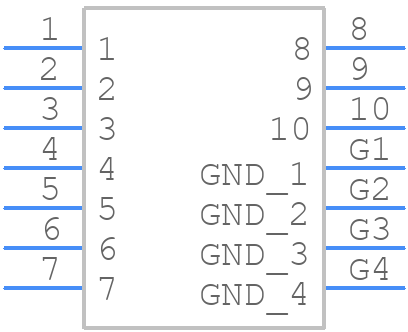 DF40GB(1.5)-10DS-0.4V(58) - Hirose - PCB symbol
