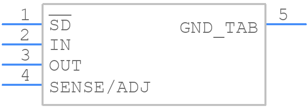 LP3964EMP-ADJ/NOPB - Texas Instruments - PCB symbol