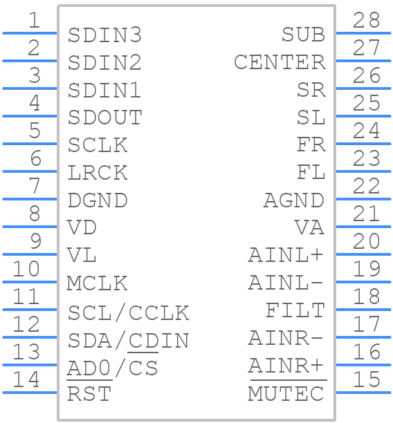 CS4228A-KS - Cirrus Logic - PCB symbol