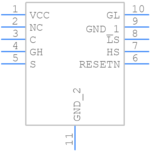 A89500GEJTR-T - Allegro Microsystems - PCB symbol