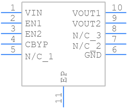 LP5996SD-1525 - Texas Instruments - PCB symbol